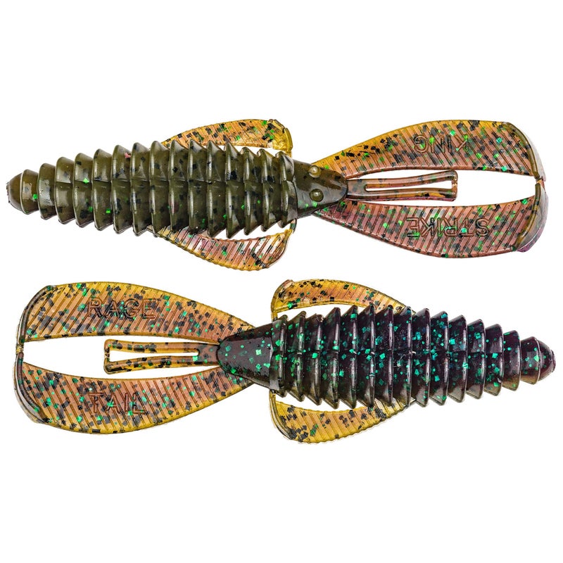 Strike King Rage Bug Fishing Lure, Soft Plastic Craw, Bama Bug, 4-Inches, 7-Pack